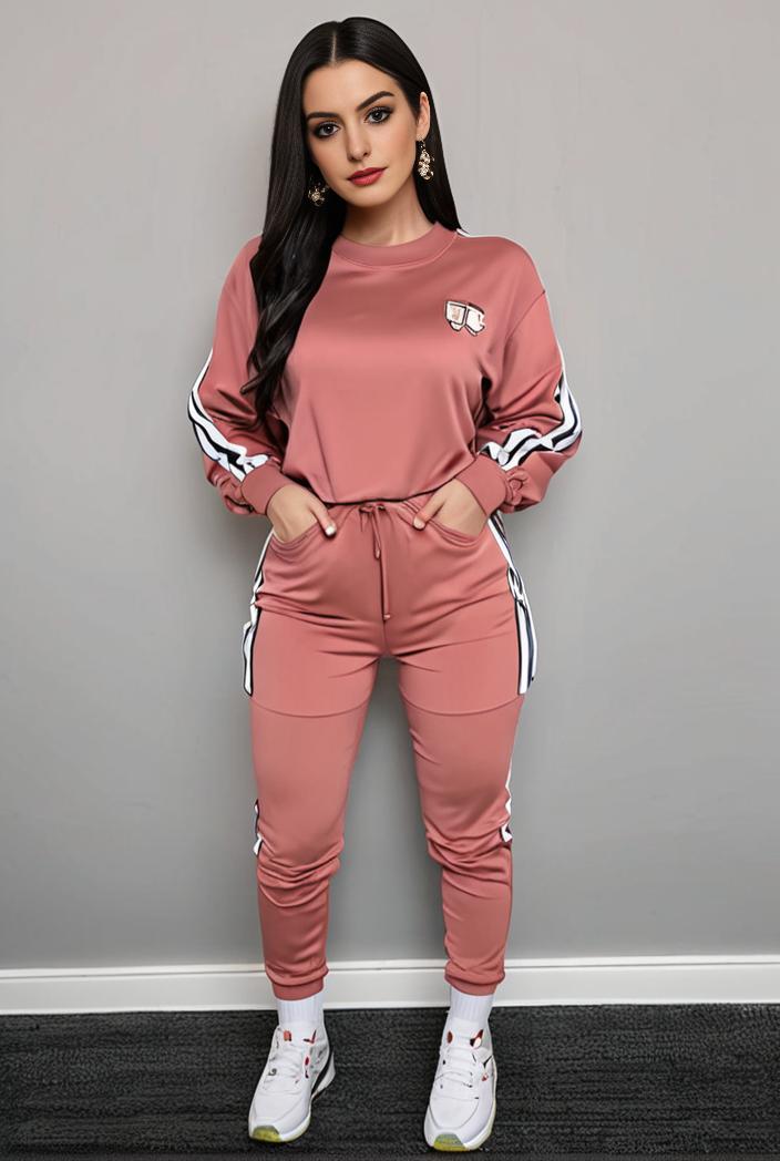 casual drawstring pants and hoodie combo set for women 141857