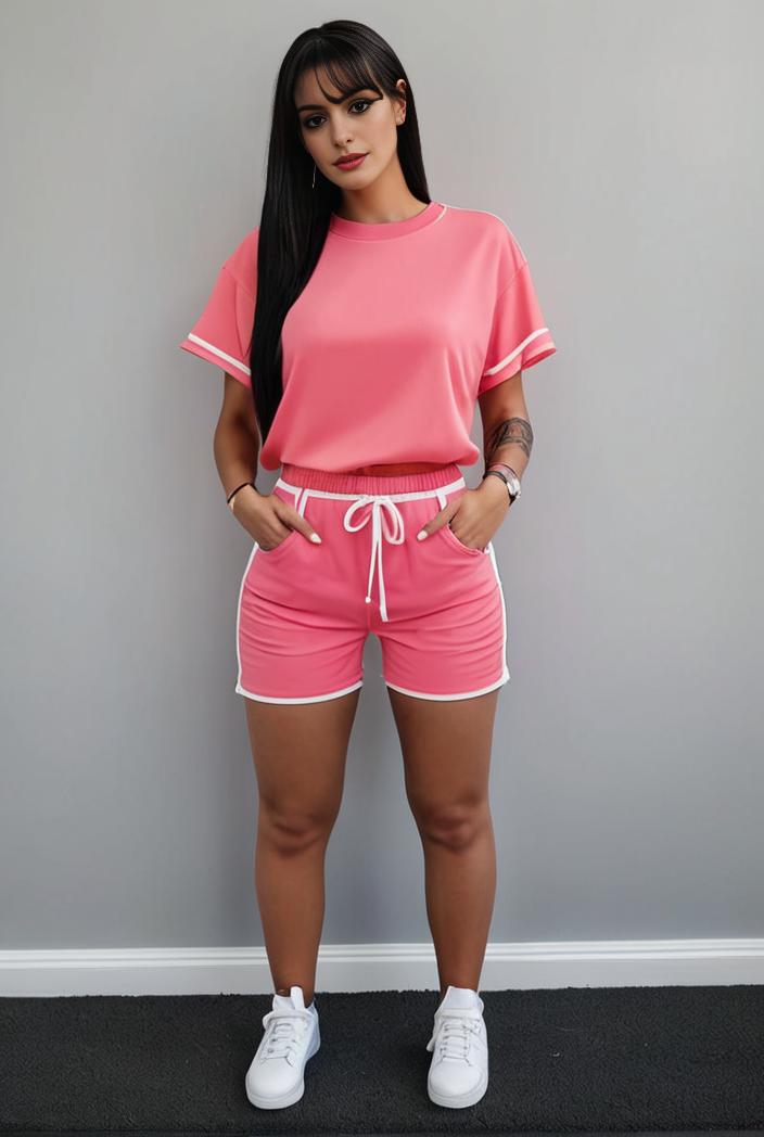 casual drawstring pants and hoodie combo set for women 141859