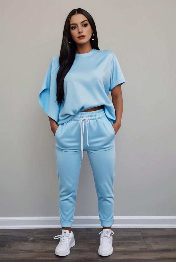 casual drawstring pants and hoodie combo set for women 141863