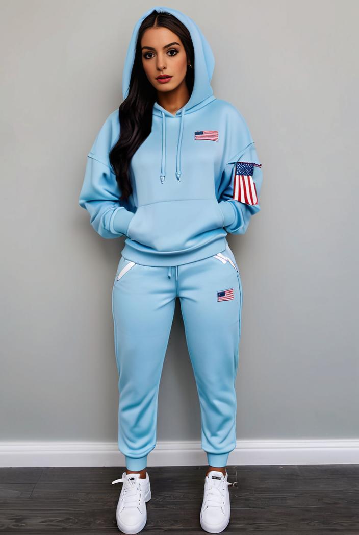 casual drawstring pants and hoodie combo set for women 141864