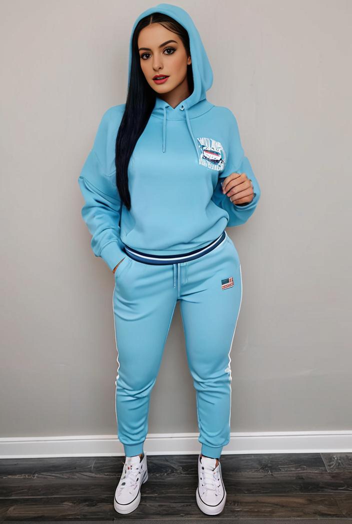 casual drawstring pants and hoodie combo set for women 141865