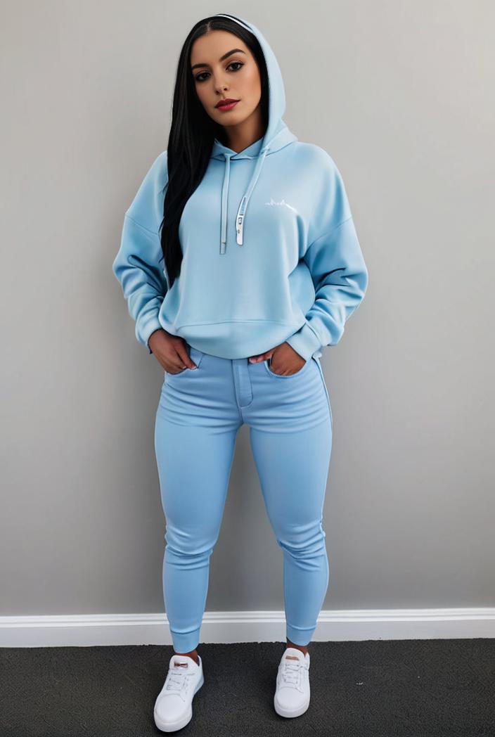 casual drawstring pants and hoodie combo set for women 141867
