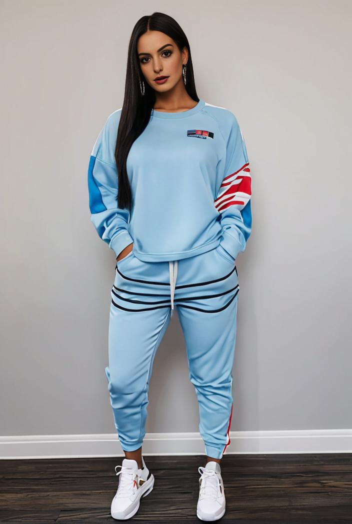 casual drawstring pants and hoodie combo set for women 141868