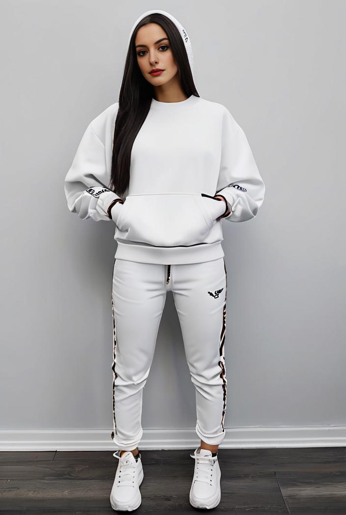 casual drawstring pants and hoodie combo set for women 141869