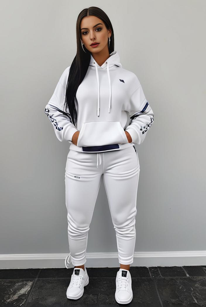 casual drawstring pants and hoodie combo set for women 141870