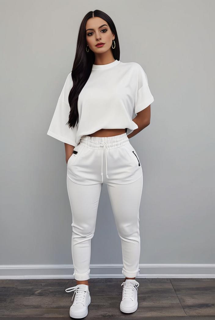 casual drawstring pants and hoodie combo set for women 141871