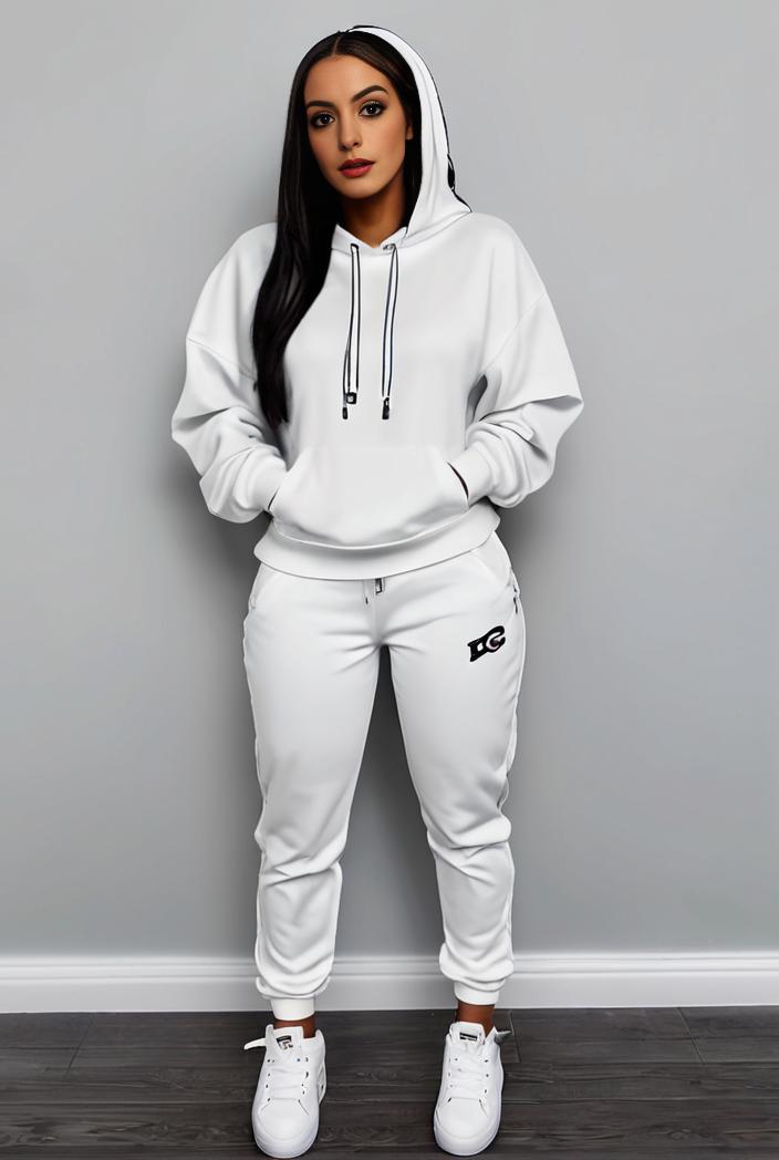 casual drawstring pants and hoodie combo set for women 141872