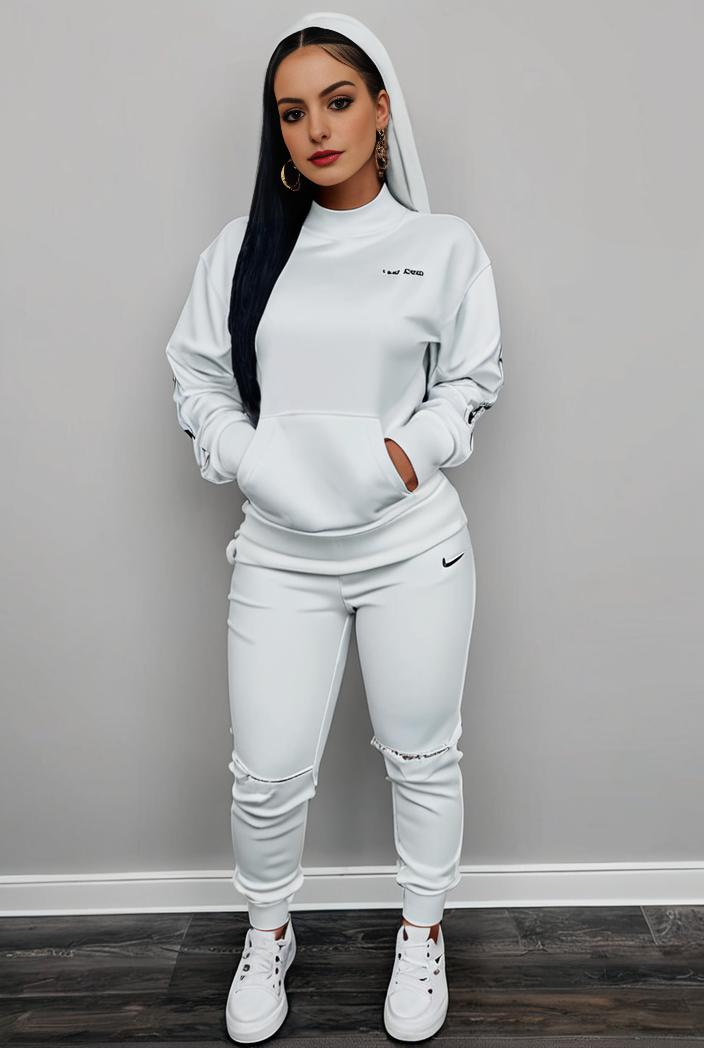 casual drawstring pants and hoodie combo set for women 141873