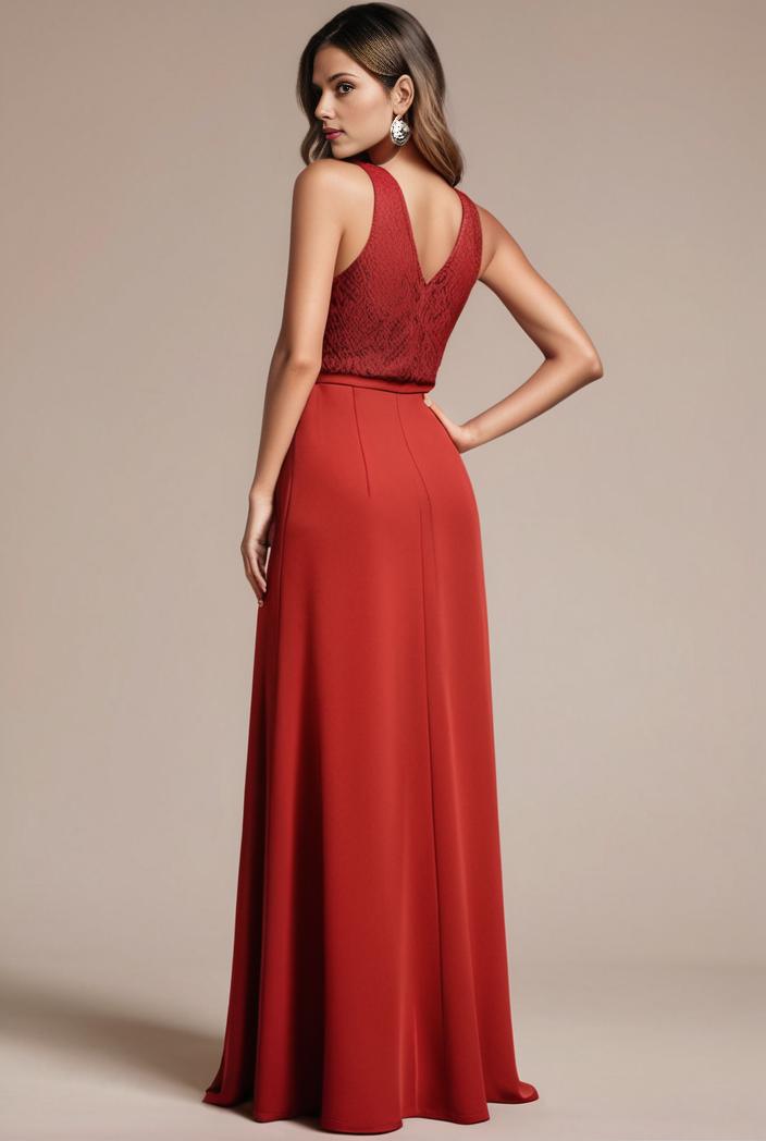 convertible chiffon lace open back spaghetti straps bridesmaid dress 127614