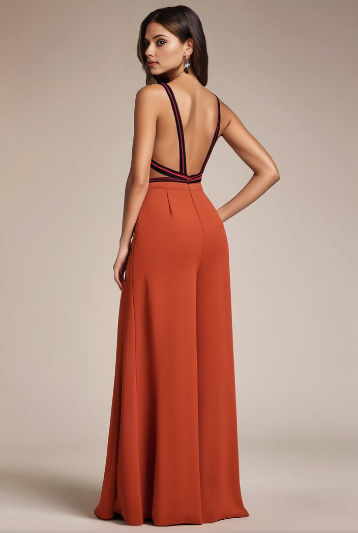 convertible chiffon lace open back spaghetti straps bridesmaid dress 127617