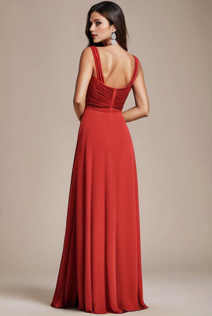 convertible chiffon lace open back spaghetti straps bridesmaid dress 127628