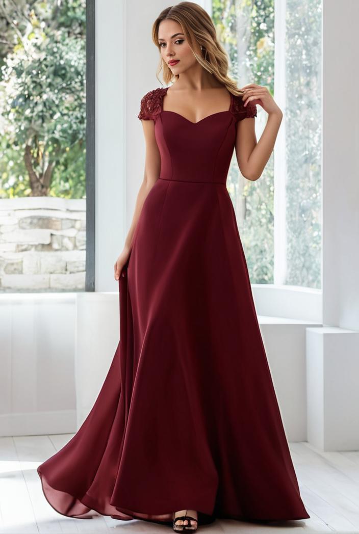 convertible chiffon lace open back spaghetti straps bridesmaid dress 127633