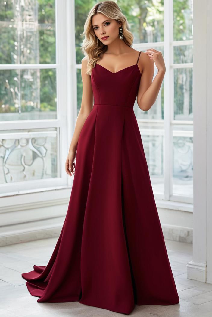 convertible chiffon lace open back spaghetti straps bridesmaid dress 127651