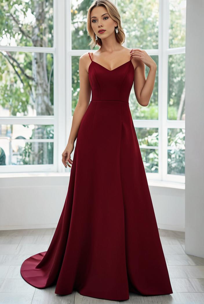 convertible chiffon lace open back spaghetti straps bridesmaid dress 127652