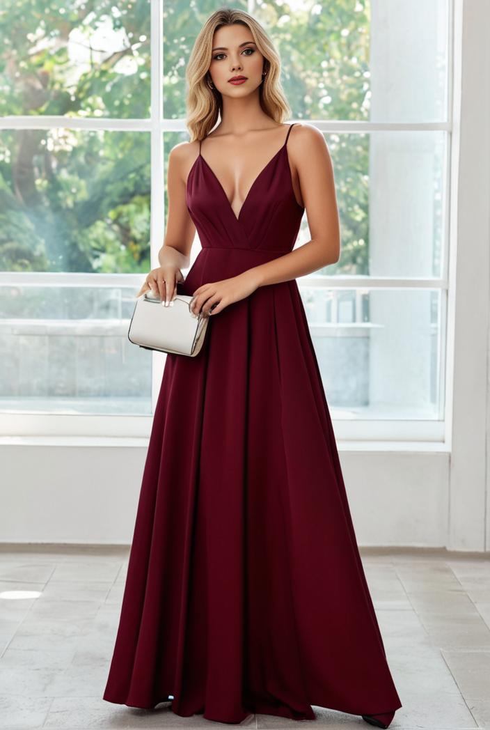 convertible chiffon lace open back spaghetti straps bridesmaid dress 127670