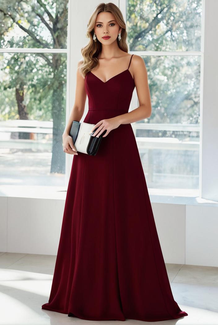 convertible chiffon lace open back spaghetti straps bridesmaid dress 127674
