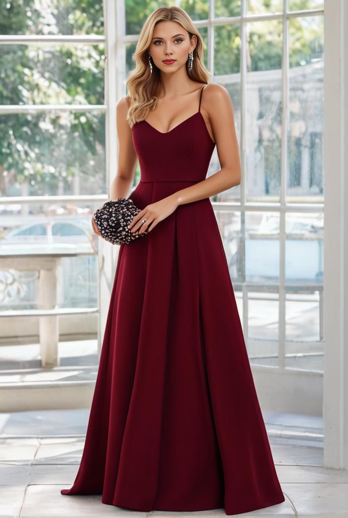 convertible chiffon lace open back spaghetti straps bridesmaid dress 127673