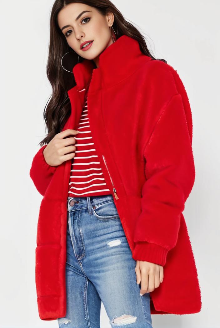 cozy winter teddy coat for women 145644