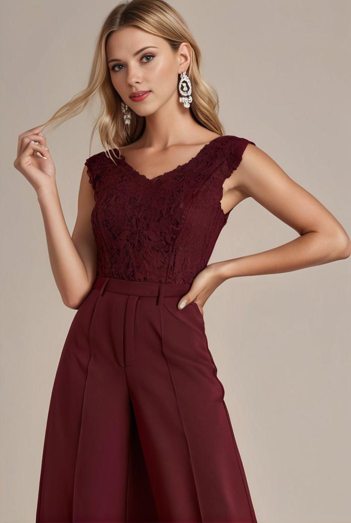 elegant chiffon maxi evening dress with lace cap sleeve 131396