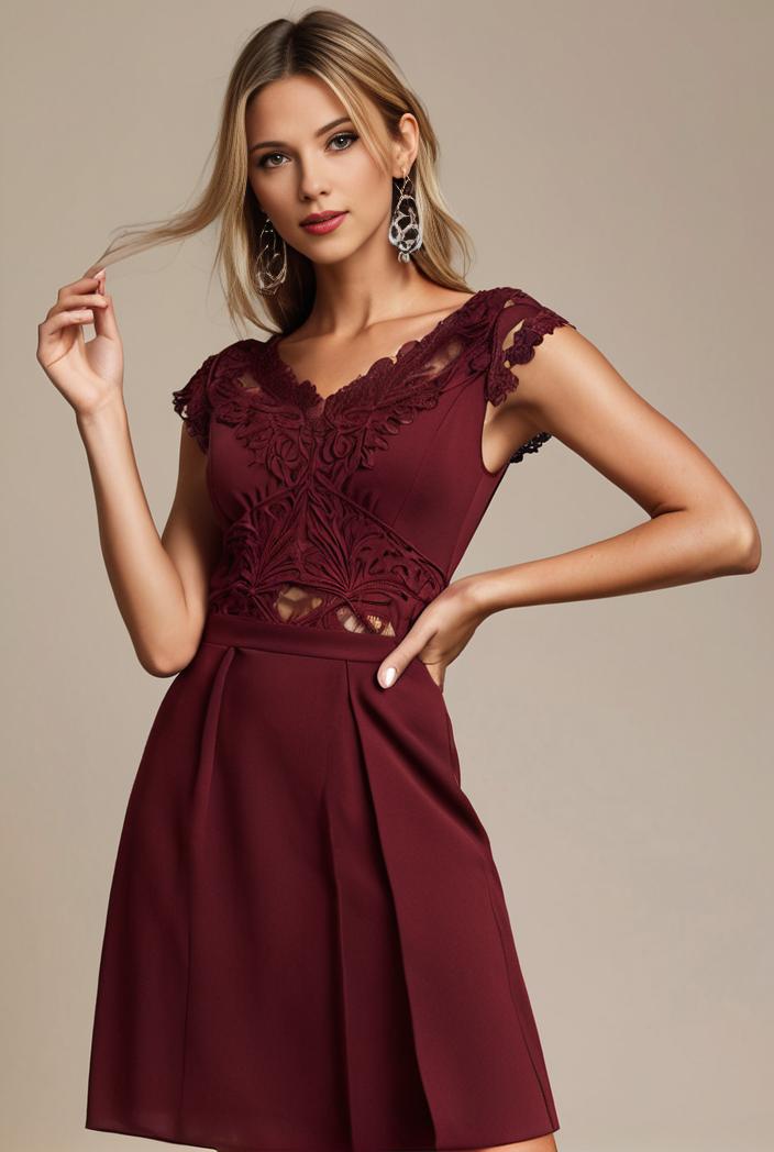 elegant chiffon maxi evening dress with lace cap sleeve 131398