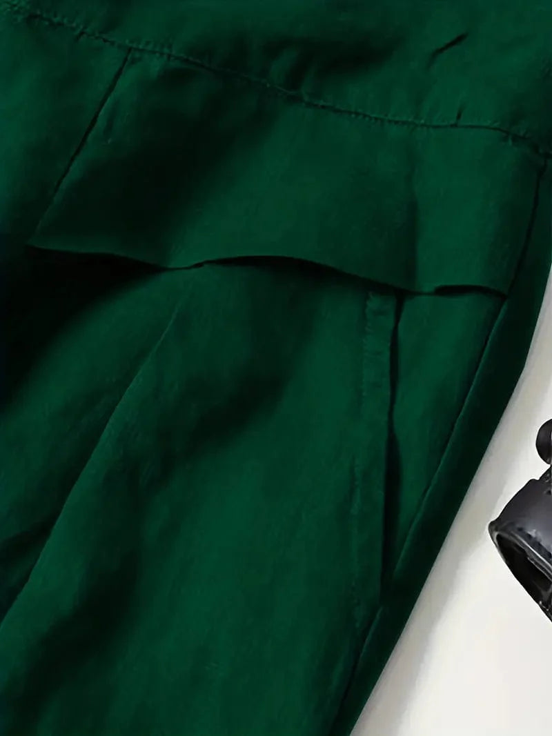 Stylish Wide Leg Trousers, Relaxed Palazzo Pants for Spring & Summer, Women's Fashion