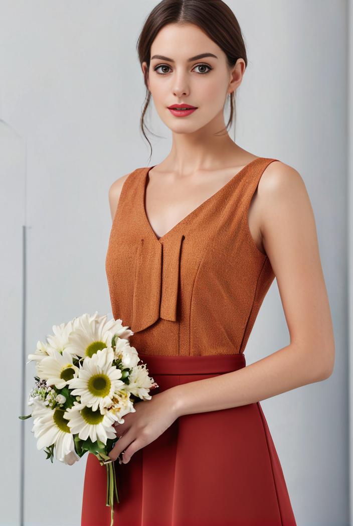 deep v neck lace chiffon bridesmaid dress with asymmetrical hem 120337