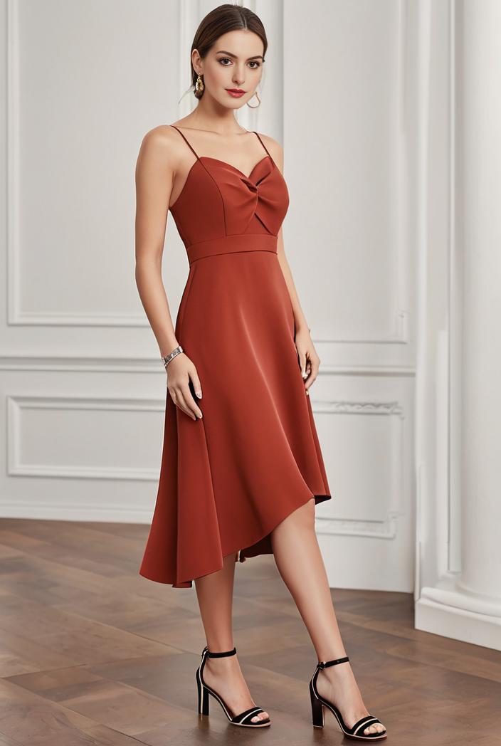 deep v neck lace chiffon bridesmaid dress with asymmetrical hem 120390