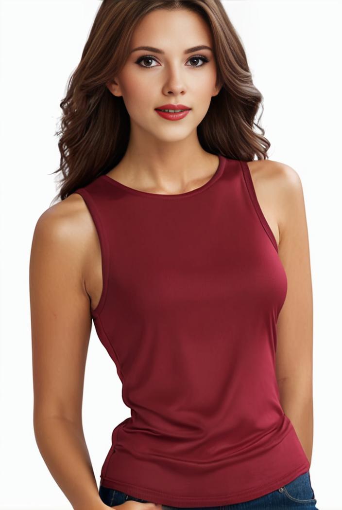 plus size basic tank top women s plus plain round neck medium stretch tank top 144066
