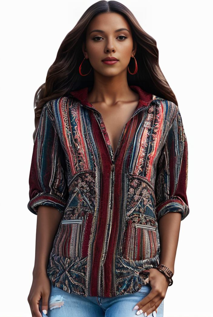 plus size boho top women s plus allover paisley print half sleeve v neck slight stretch top 144182