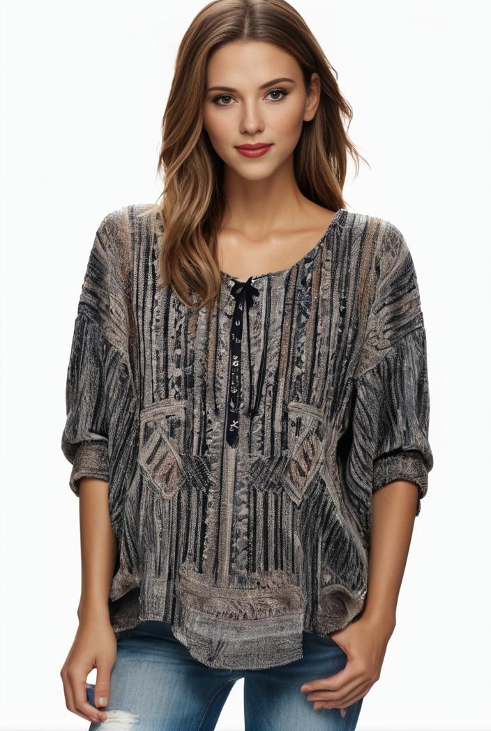 plus size boho top women s plus allover paisley print half sleeve v neck slight stretch top 144192