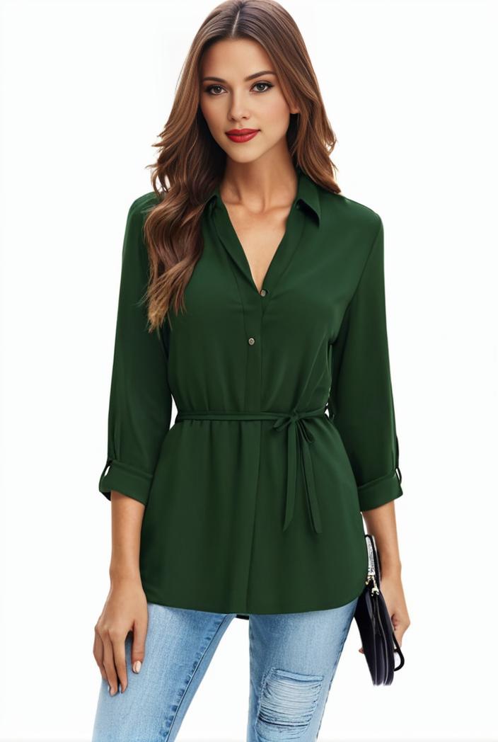 plus size casual blouse women s plus solid half sleeve turn down collar tunic top 144222