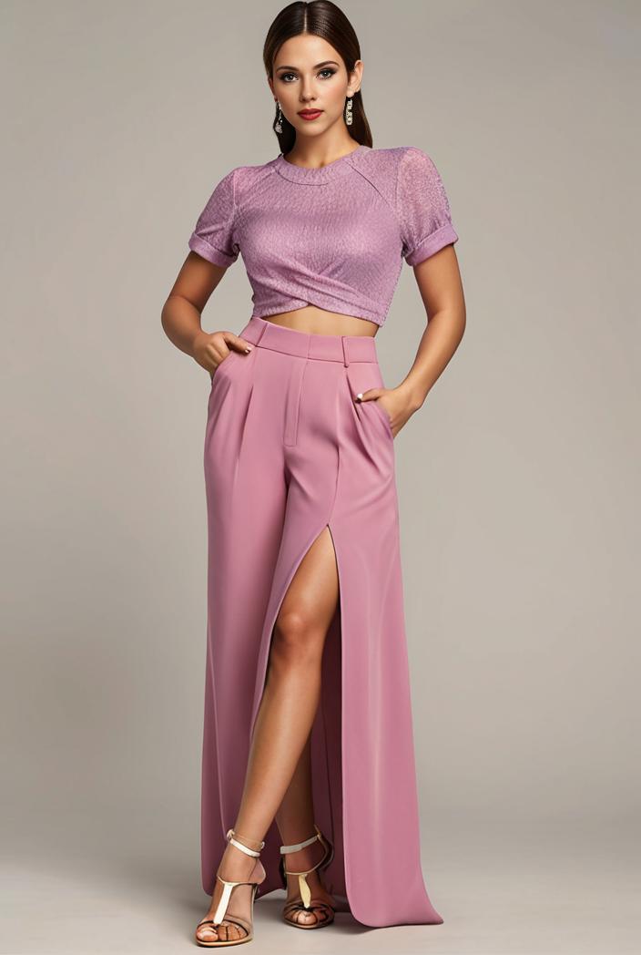 plus size front slit short sleeve with sequin mother of the bride dress 146729