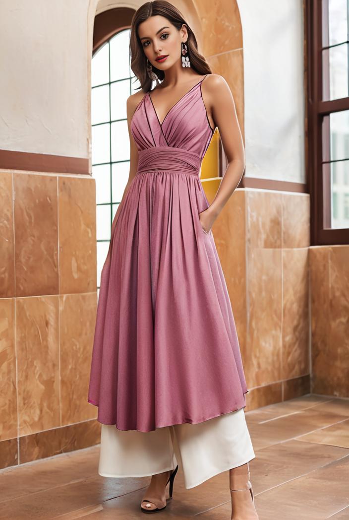 spaghetti strap 2 in 1 sheer evening dress 134751