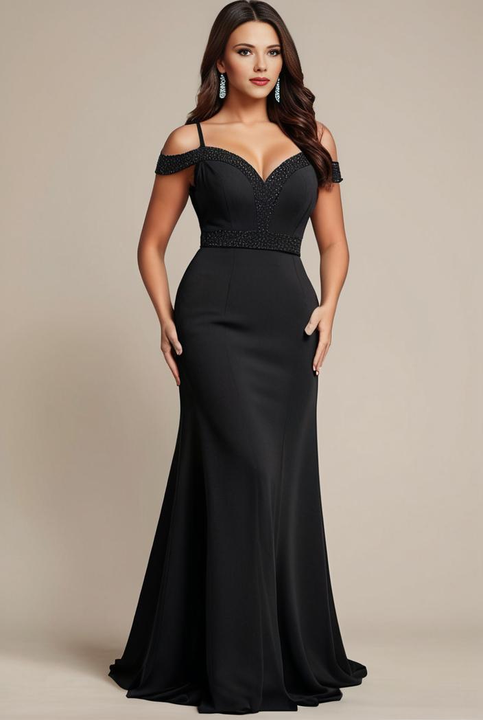stylish plus size bodycon deep v neck sequin evening dress 109182
