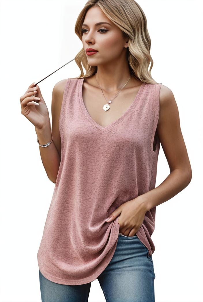 tops pleated hollow square neck sleeveless tank top 112743