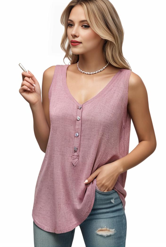 tops pleated hollow square neck sleeveless tank top 112747