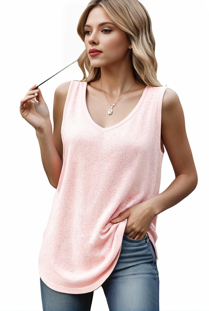 tops pleated hollow square neck sleeveless tank top 112767