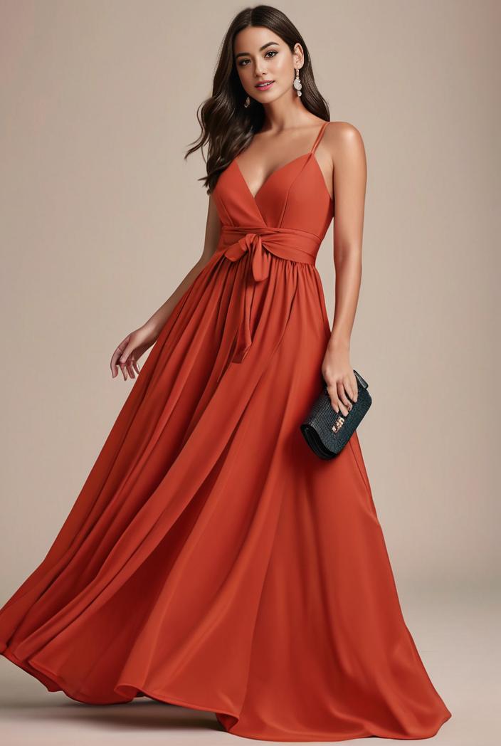 convertible chiffon lace open back spaghetti straps bridesmaid dress 135433