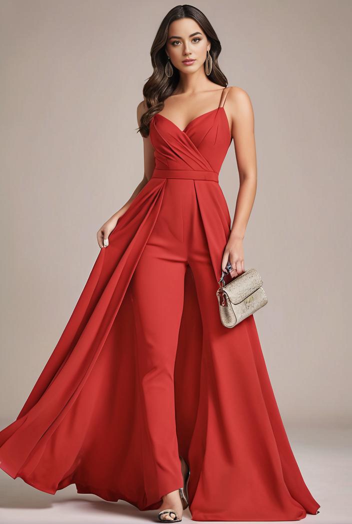 convertible chiffon lace open back spaghetti straps bridesmaid dress 135434