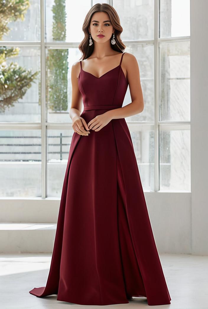 convertible chiffon lace open back spaghetti straps bridesmaid dress 135511