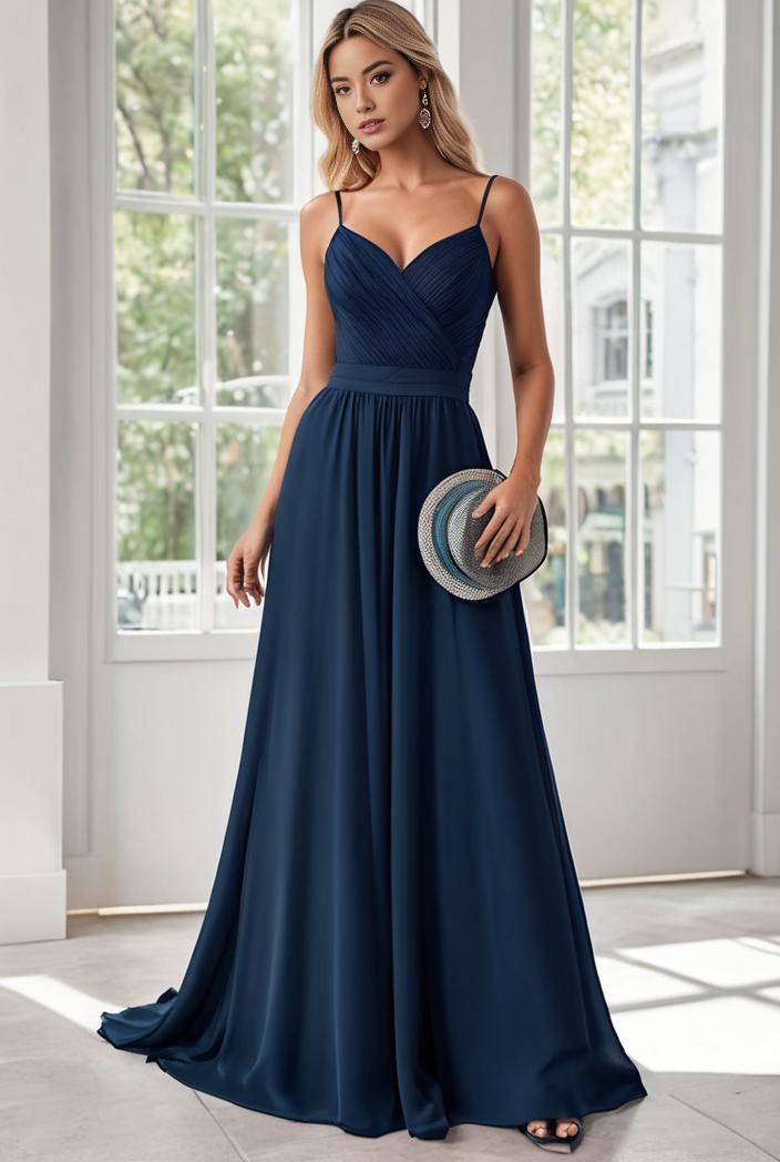 convertible chiffon lace open back spaghetti straps bridesmaid dress 135641