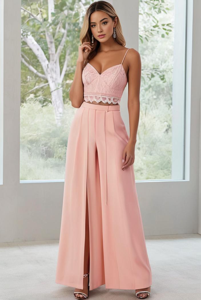 convertible chiffon lace open back spaghetti straps bridesmaid dress 135653