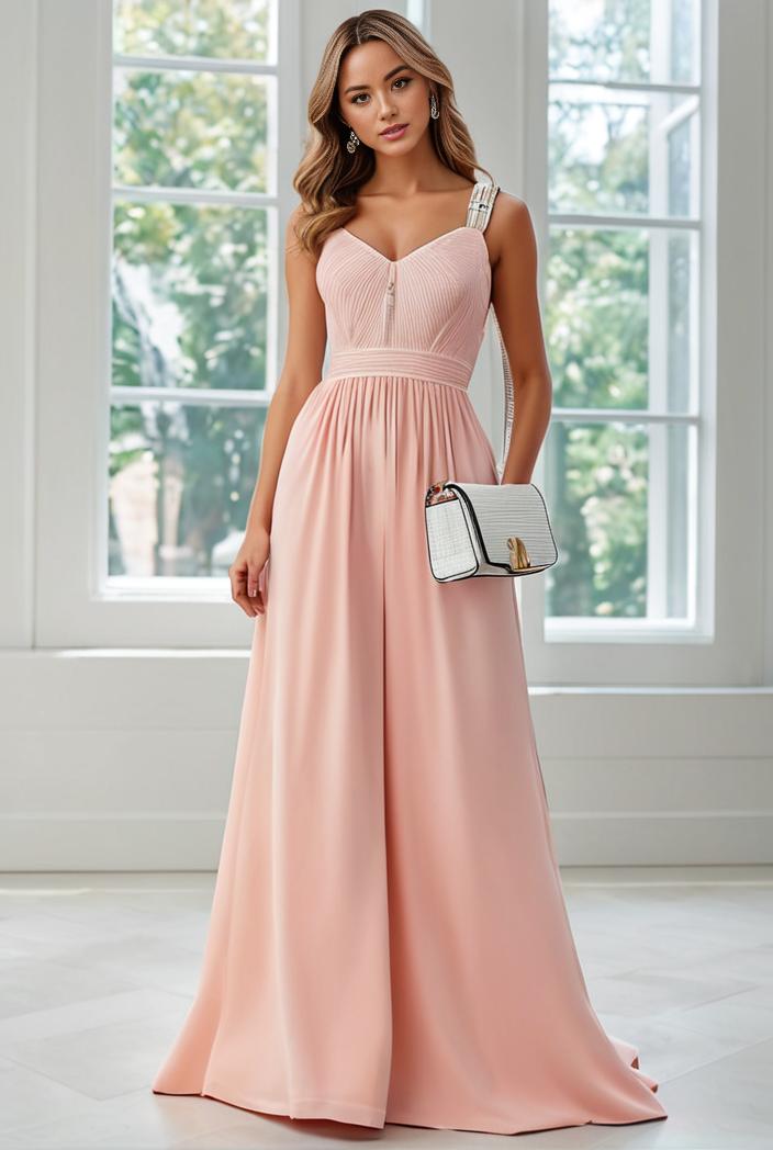 convertible chiffon lace open back spaghetti straps bridesmaid dress 135674