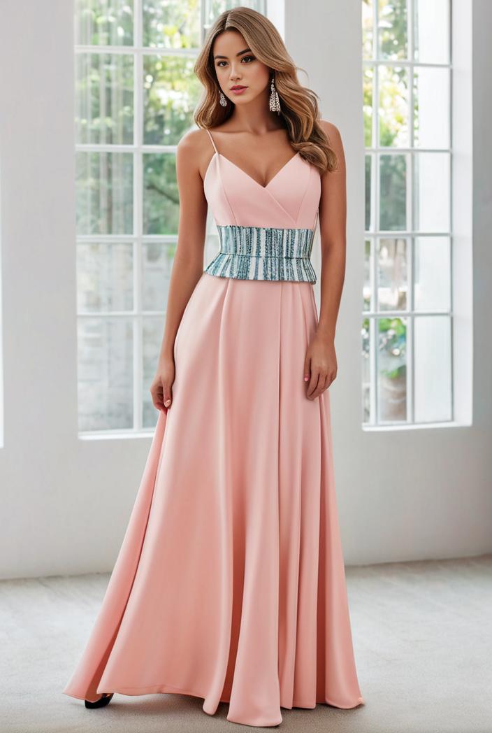 convertible chiffon lace open back spaghetti straps bridesmaid dress 135681