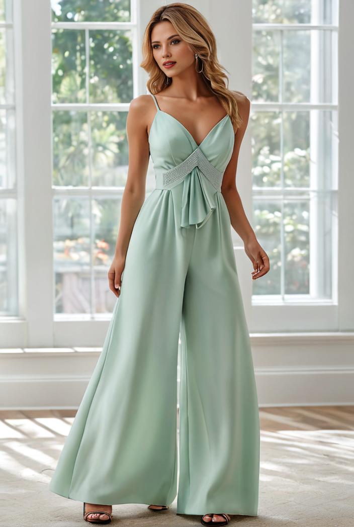 convertible chiffon lace open back spaghetti straps bridesmaid dress 121671