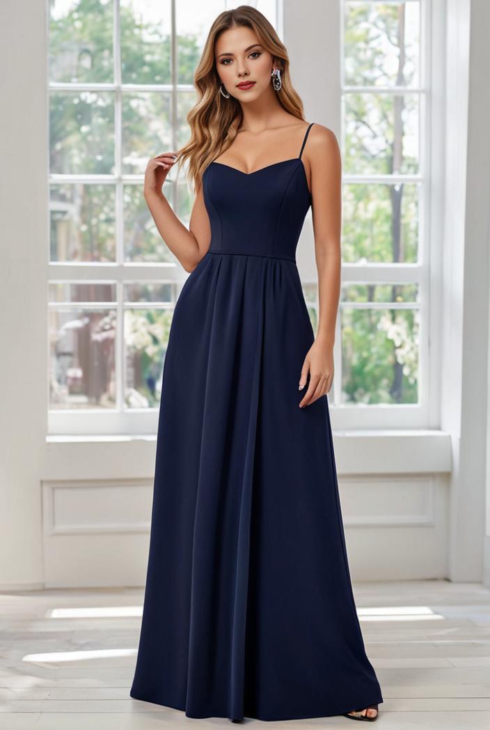 convertible chiffon lace open back spaghetti straps bridesmaid dress 121675