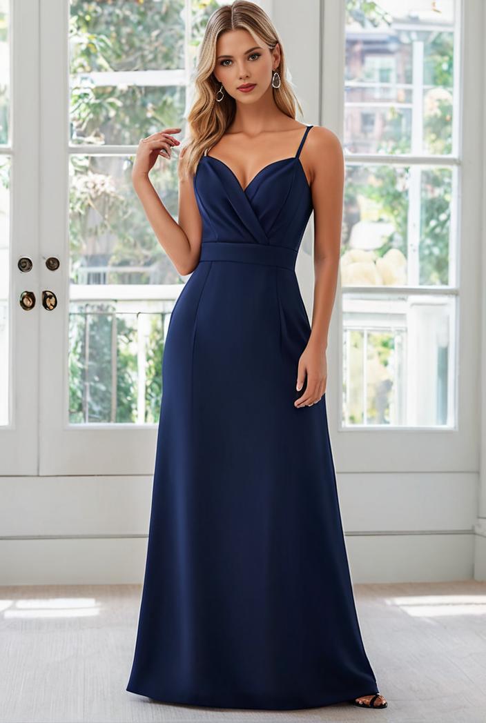 convertible chiffon lace open back spaghetti straps bridesmaid dress 121682