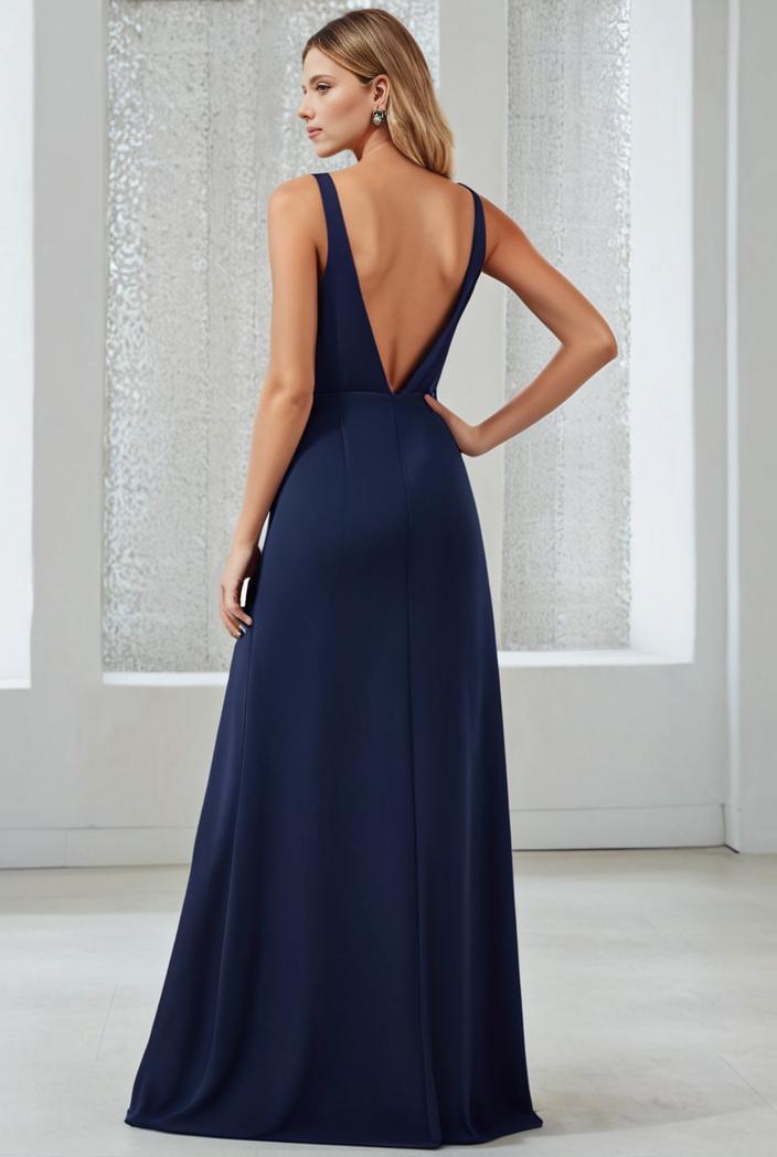 convertible chiffon lace open back spaghetti straps bridesmaid dress 121690