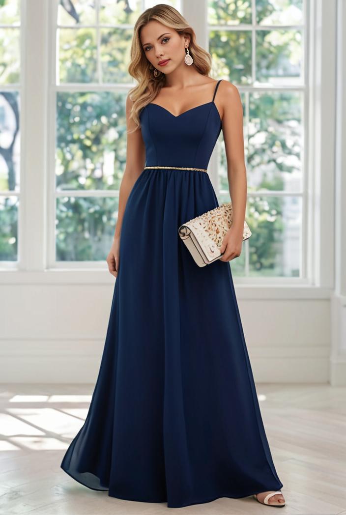 convertible chiffon lace open back spaghetti straps bridesmaid dress 121693