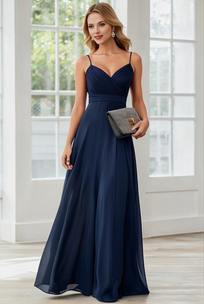 convertible chiffon lace open back spaghetti straps bridesmaid dress 121702